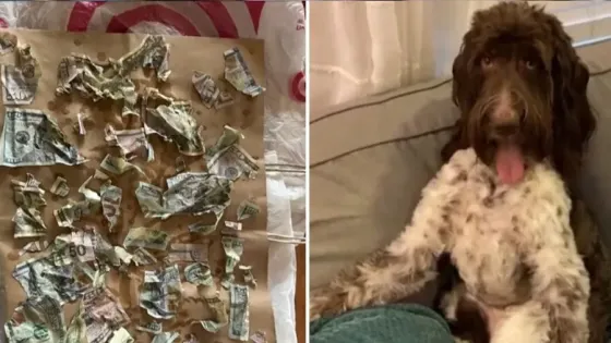 Perro se comió cerca de 16 millones de pesos en una de sus travesuras