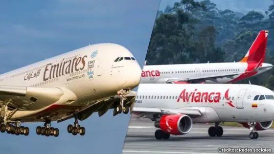 Diferencia de precios entre Emirates y Avianca en vuelo Bogotá - Miami