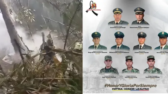 Who are the military victims of the plane crash in Bolívar?