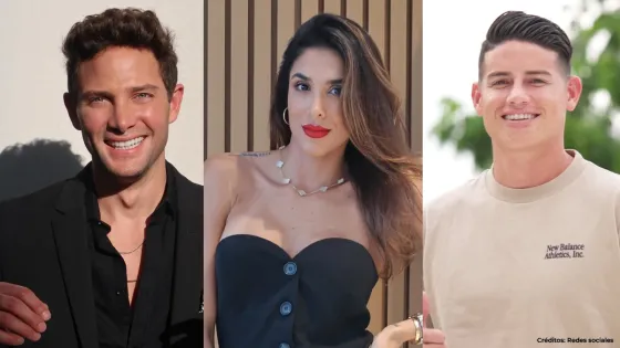 Gabriel Coronel, Daniela Ospina y James Rodríguez