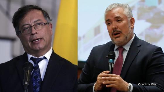 Presidente Gustavo Petro y expresidente Iván Duque.