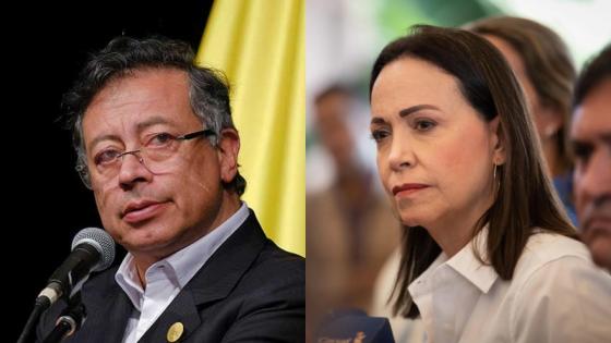 Presidente Gustavo Petro y María Corina Machado.