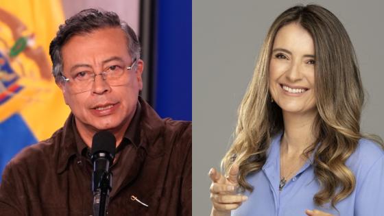 Presidente Gustavo Petro y Paloma Valencia.