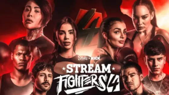 Yina Calderón y Andrea Valdiri se enfrentan Stream Fighters 4 Promocional del evento Stream Fighters 4, el torneo de boxeo entre creadores de contenido organizado por WestCol. En el centro aparecen Yina Calderón y Andrea Valdiri, protagonistas del esperado enfrentamiento que se realizará el 18 de octubre en Bogotá, junto a otros participantes del evento.