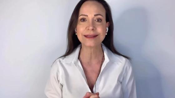 Captura de video tomada de la cuenta en Instagram @convzlacomando de la líder opositora venezolana María Corina Machado. 