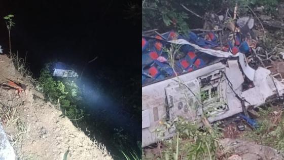 Bus accidentado en Antioquia.