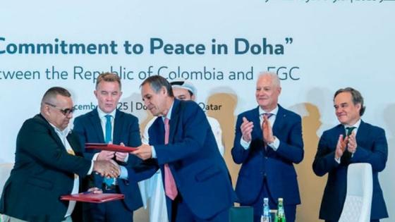 El Gobierno y el EGC firmaron acuerdos en Doha.