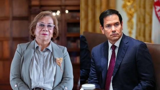 Rosa Villavicencio y Marco Rubio.