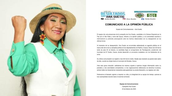 Denuncian la desaparición de Ana Guetio.