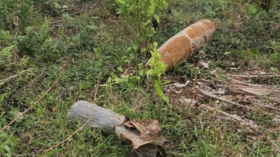 Bomba en la frontera entre Colombia y Ecuador.