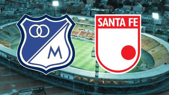 Millonarios y Santa Fe se miden en El Campín. 