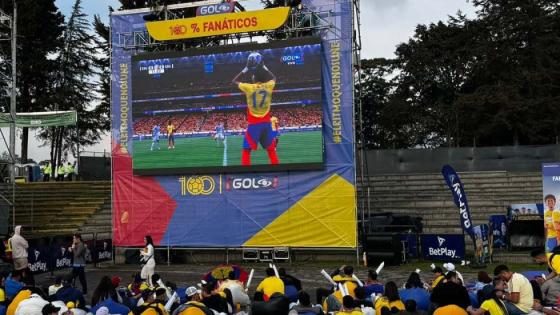 Pantallas gigantes para ver a la Selección Colombia en Bogotá. 