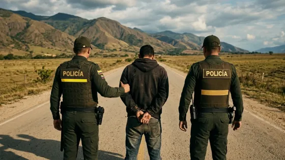 Hombre capturado por la Policia tras asesinar en la via al llano a esposa e hija