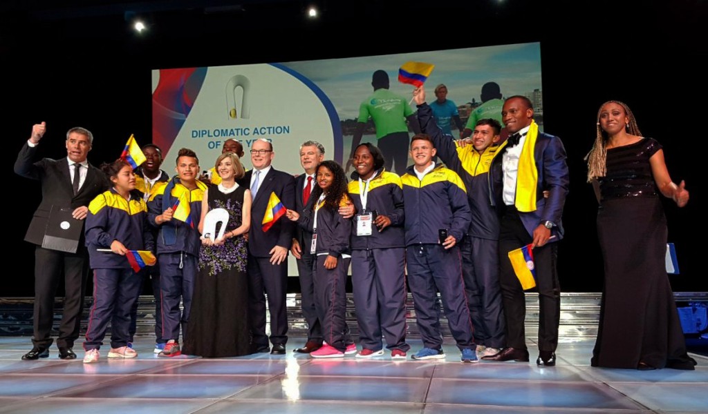 Colombia ganadora de Deporte y Paz en Mónaco
