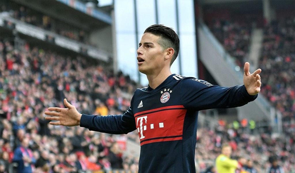 James Rodríguez titular en derrota del Bayern