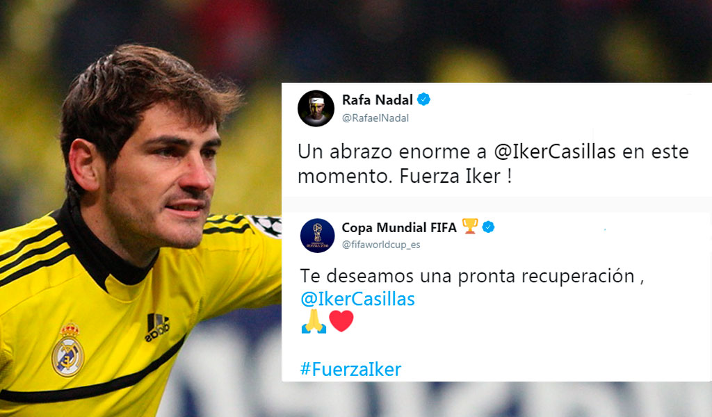 "Estamos contigo": deportistas envían mensajes a Íker Casillas