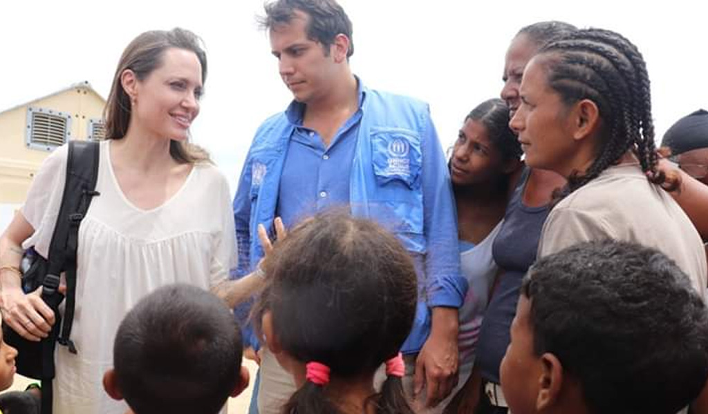 Así se vivió la visita de Angelina Jolie en la frontera
