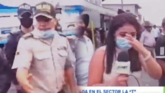 Periodista agredida en Ecuador.