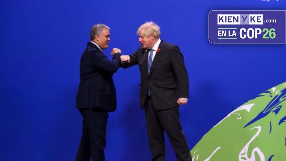 Iván Duque y Boris Johnson COP 26