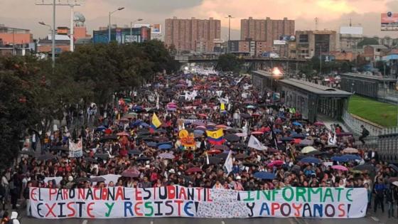 Protestas realizadas en el Portal Américas 